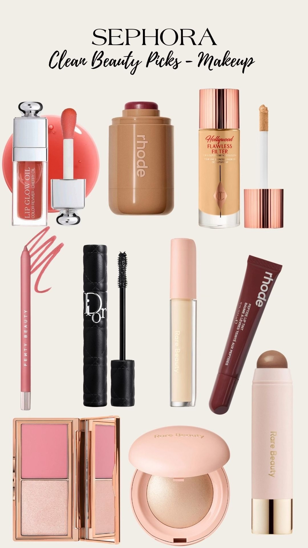 Sephora clean beauty makeup finds!! Some of my favorites for everyday use ✨Perfect for holiday gift ideas! 

Sephora - Clean beauty - Makeup - Rhode - Dior - Rare Beauty - Charlotte Tilbury - Fenty Beauty 

#LTKBeauty #LTKgrwm #LTKGiftGuide