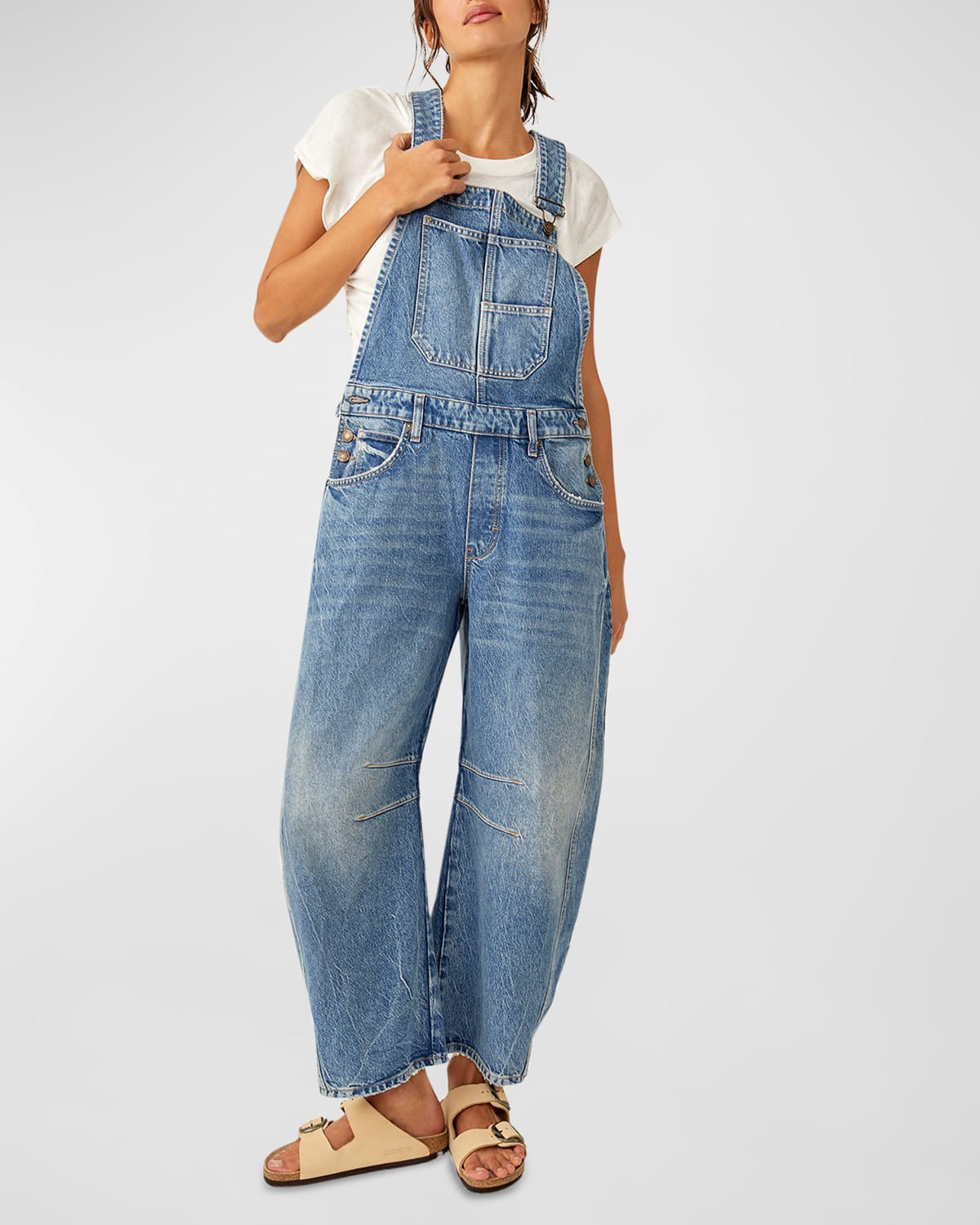 We The Free Good Luck Barrel Overalls | Neiman Marcus