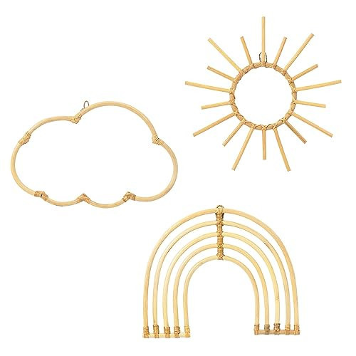 GaiaMade Rattan Nursery Decor, Neutral Theme for Nursery Decorations, Create a Boho Nursery, Playroom Wall Decor, Boho Nursery Decor, Boho Nursery Decor for Girl and Boy, Day Set.… | Amazon (US)