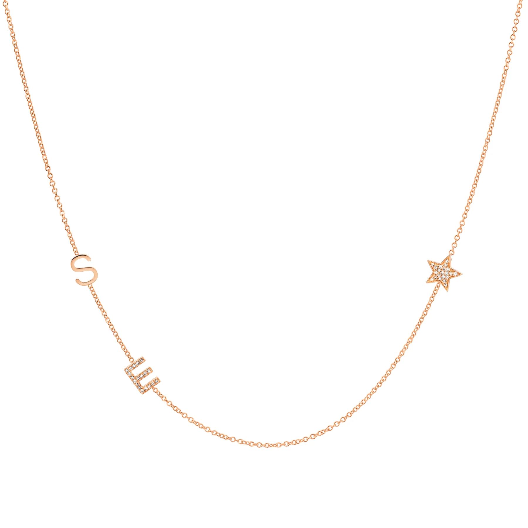 Custom Gold Necklace - 3 Letters | Maya Brenner