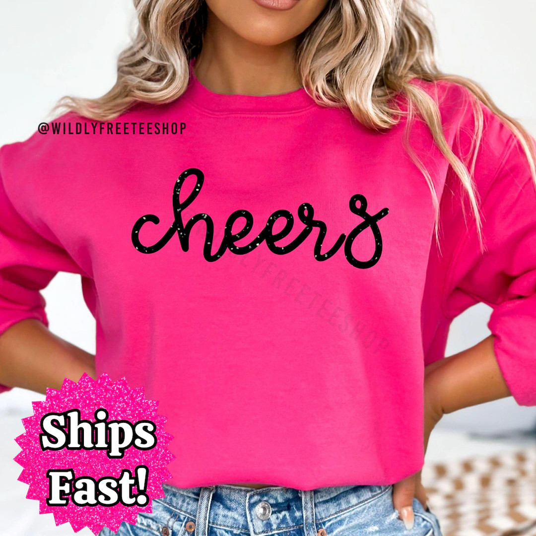 Glitter Cheers Sweatshirt: Sparkly New Year's Eve Party Shirt | Etsy (US)