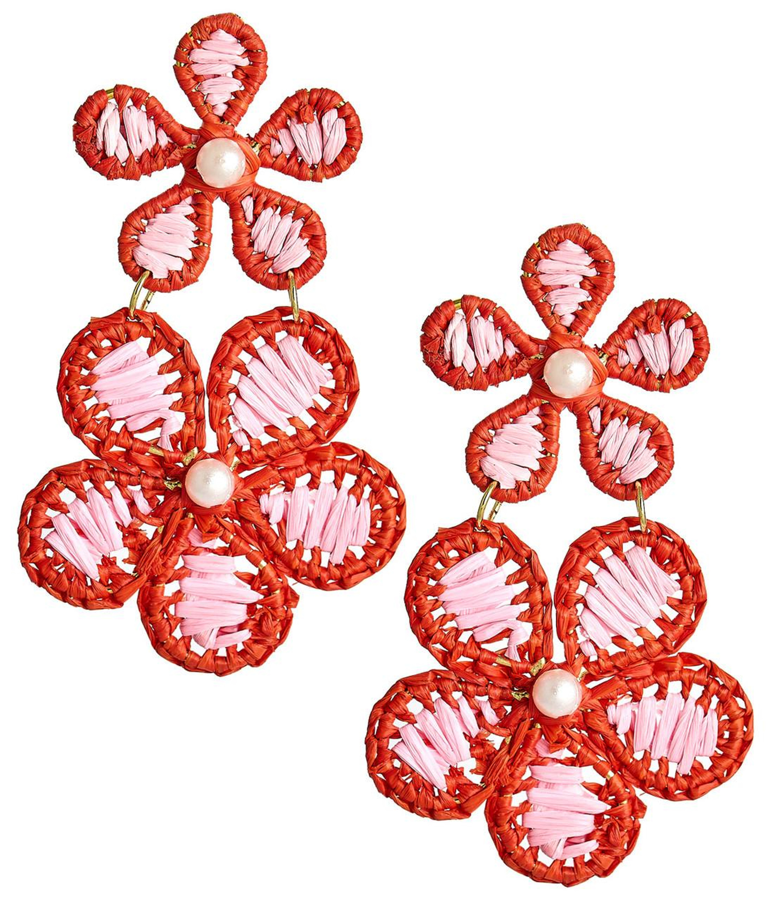 Marigold -  Two - Tone - Raffia Earring | Lisi Lerch Inc