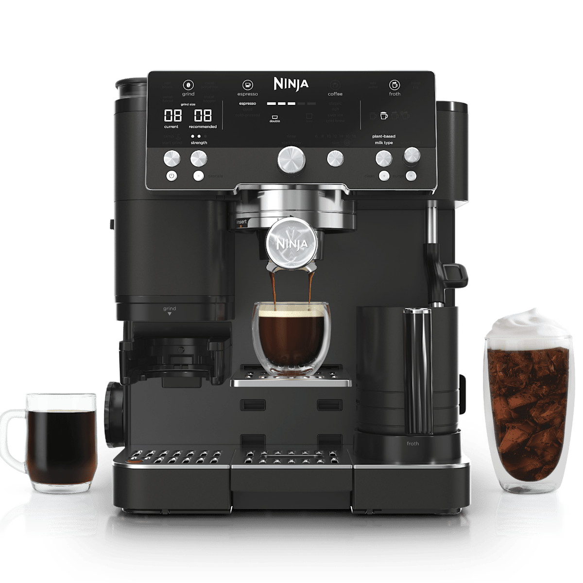 Ninja Luxe Cafe Premier Espresso Machine in Black in Midnight Black | ES601BK | SharkNinja | SharkNinja