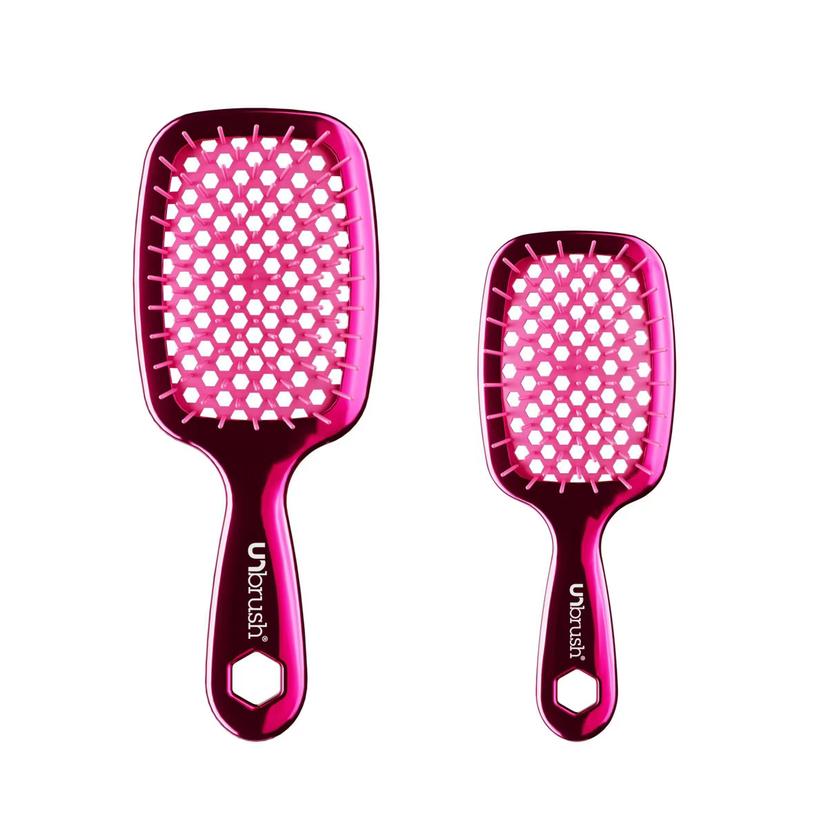 UNbrush Hair Brush Holiday Gift Set - Cranberry Chrome - 2pk | Target