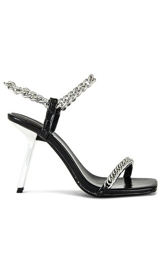 Loyal Chn Heel in Black Croco Patent | Revolve Clothing (Global)