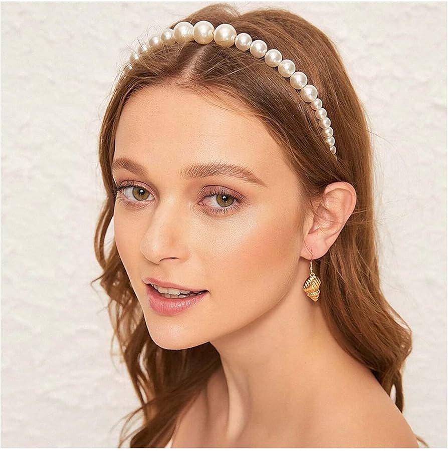 Inilbran Serre-tête Perle Boho Clips Vintage Serre-tête Perle Cerceau Serre-tête Tressé Serre... | Amazon (FR)