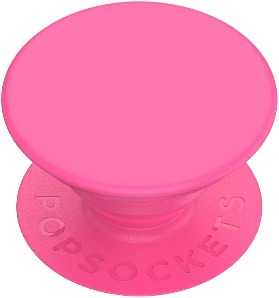 PopSockets Phone Grip with Expanding Kickstand, Solid PopGrip - Neon Pink | Amazon (US)