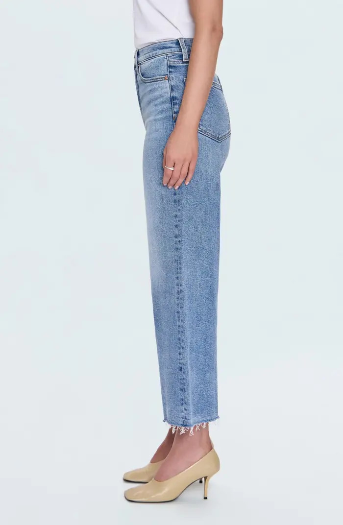 Lana Raw Hem Ankle Wide Leg Jeans | Nordstrom