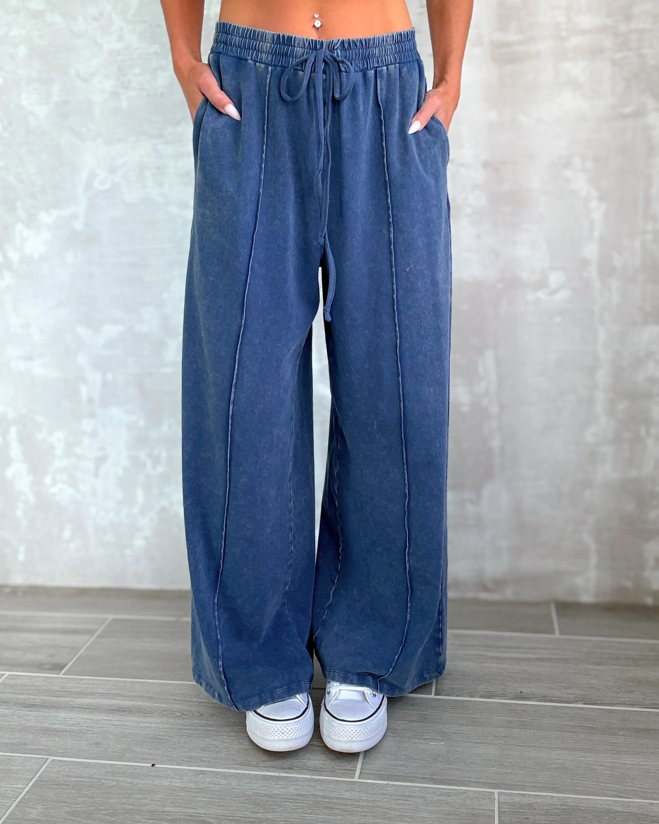 Polished Casual Pants Set - Navy | Bar T Boutique