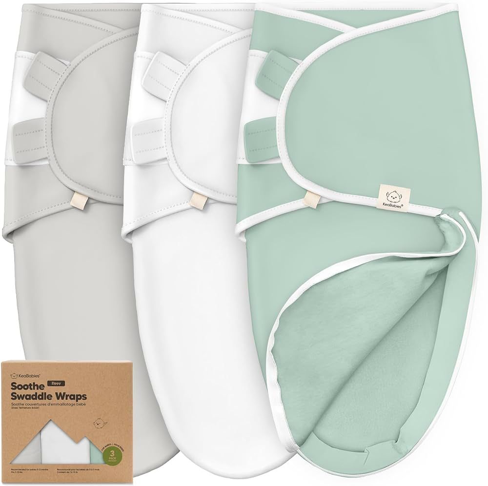 Baby Swaddle Sleep Sacks with Zipper - 3-Pack Newborn Swaddle Sack, Baby Swaddles Sleep Sack 0-3 ... | Amazon (US)
