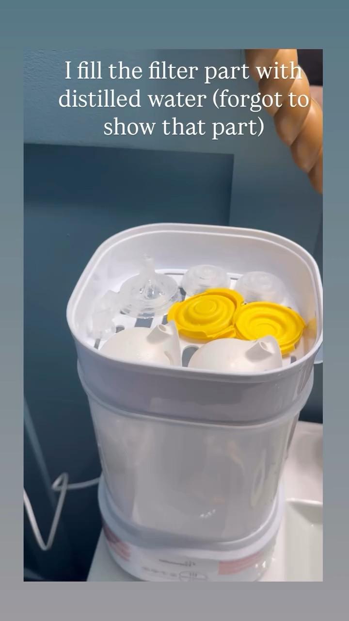 I fill the filter part with distilled water (forgot to show that part). Baby bottle & pump part sanitizer & dryer 

#LTKBaby #LTKmomlife #LTKHome