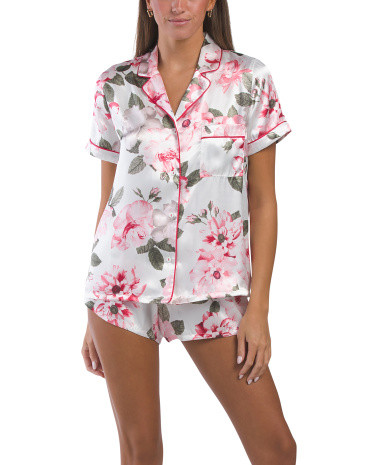 Paris Floral Notch Collar Sleep Set | TJ Maxx