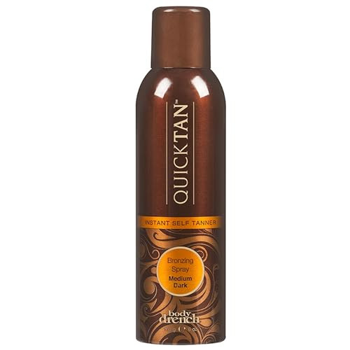 Body Drench QuickTan Instant Self Tanner Bronzing Spray, Salon-Quality Medium/Dark Tan, Streak-Free, Tinted Formula, 6 oz, 1-pack | Amazon (US)