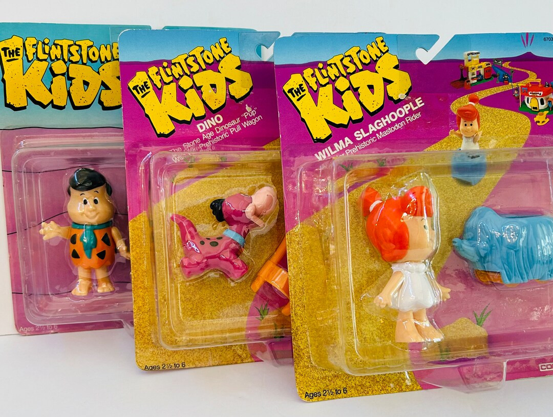 Vintage 1986 Selection of the Flintstone Kids Characters Freddy Wilma Dino NIP - Etsy | Etsy (US)