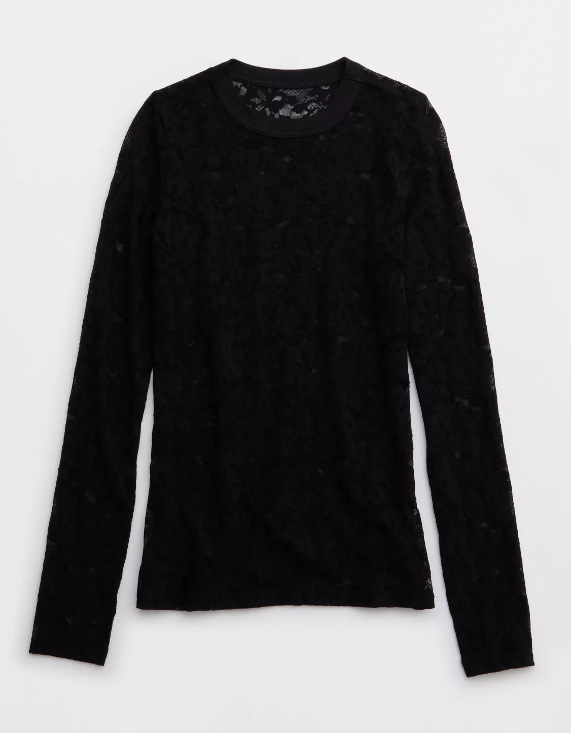 Aerie Essential Lace Layering T-Shirt | Aerie