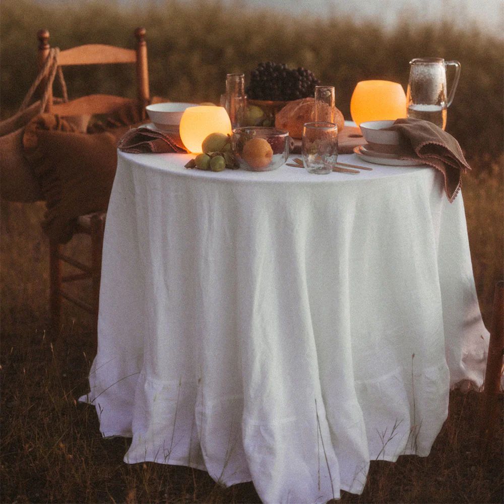 Ruffle Round Tablecloth | Roan Iris