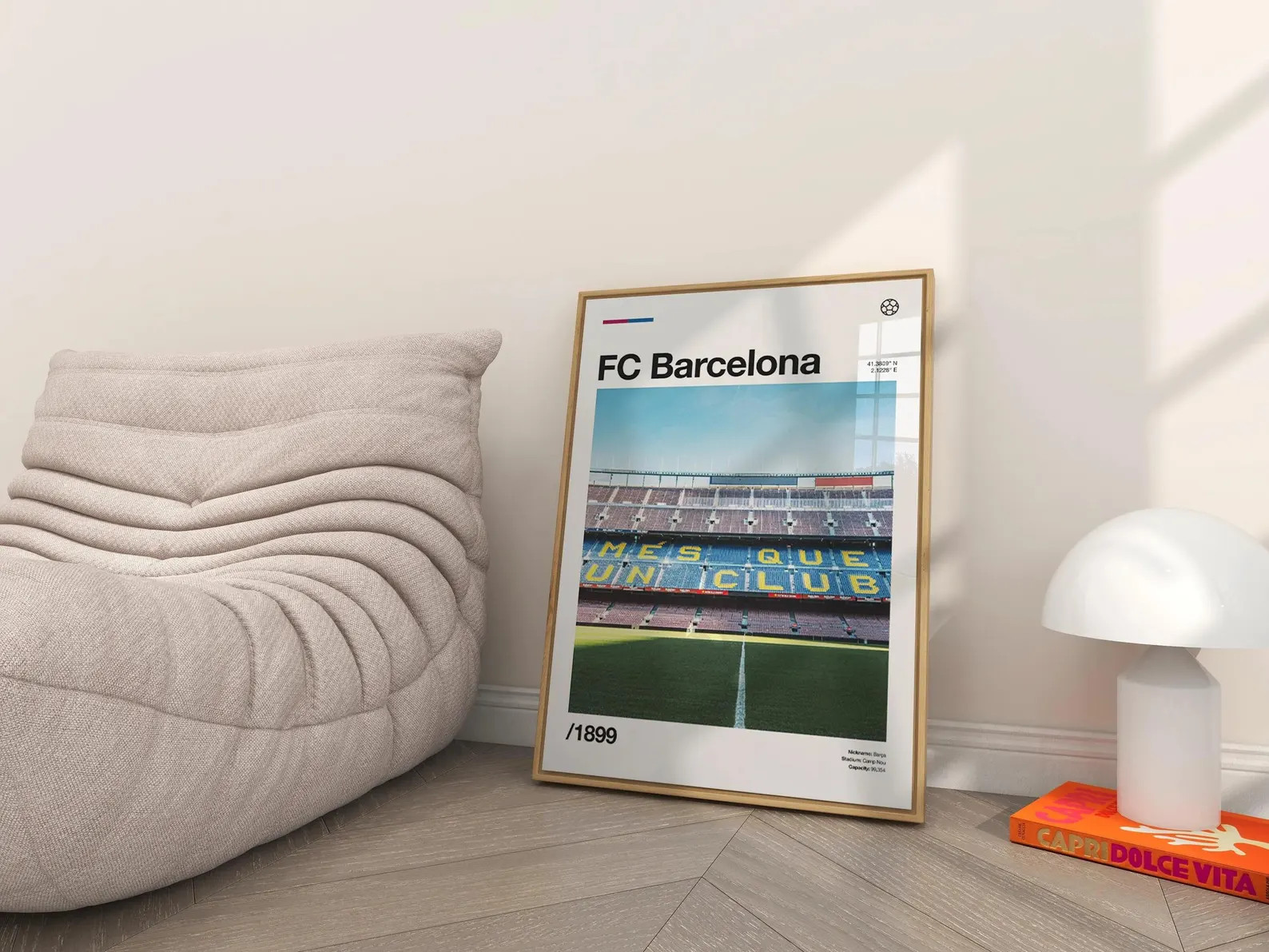 FC Barcelona Camp Nou Stadium Poster: Minimalist Football Wall Art | Etsy (Global)