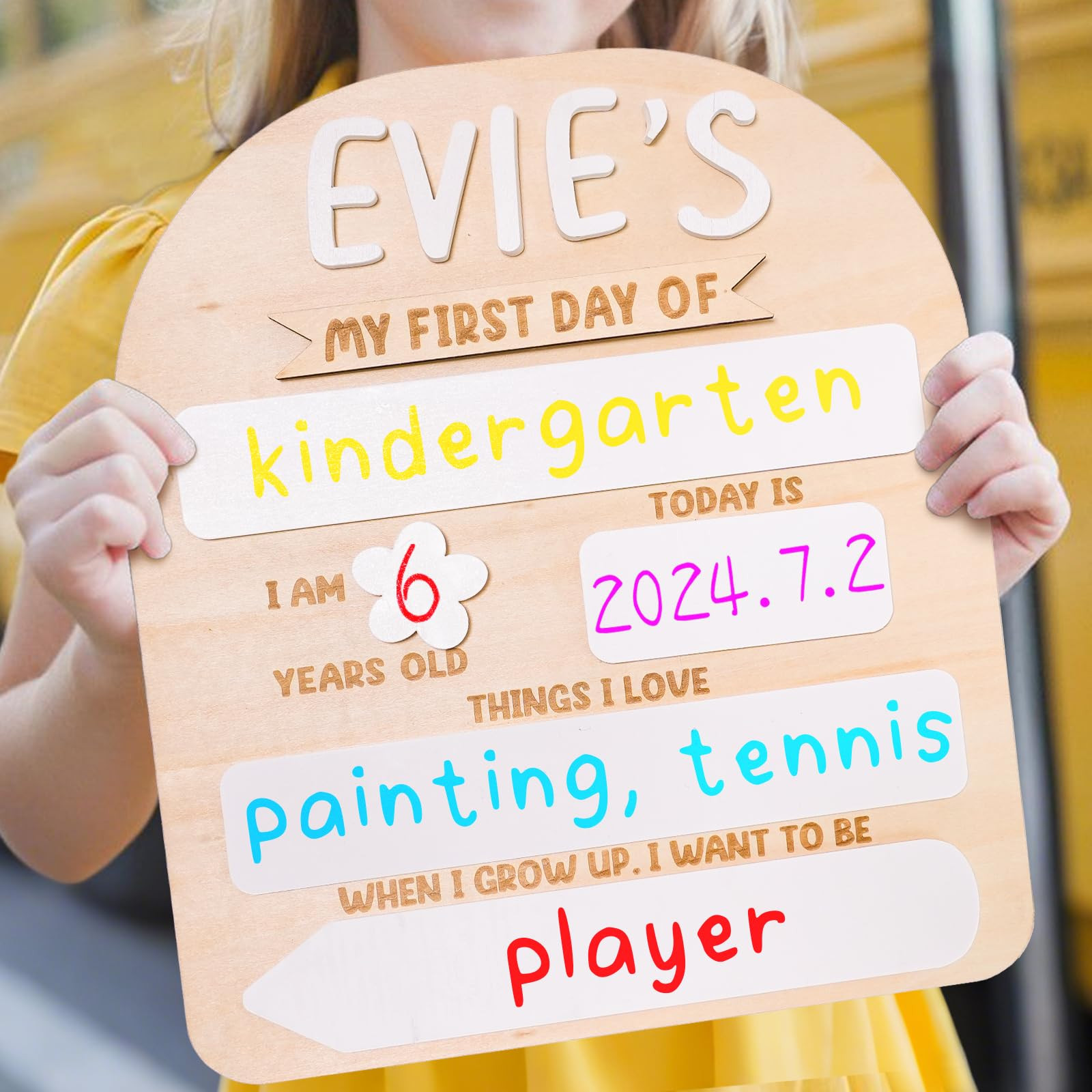 First Day of School Board - Personalized Name Back to School Sign Reusable - for 1st Day of Kinde... | Amazon (US)