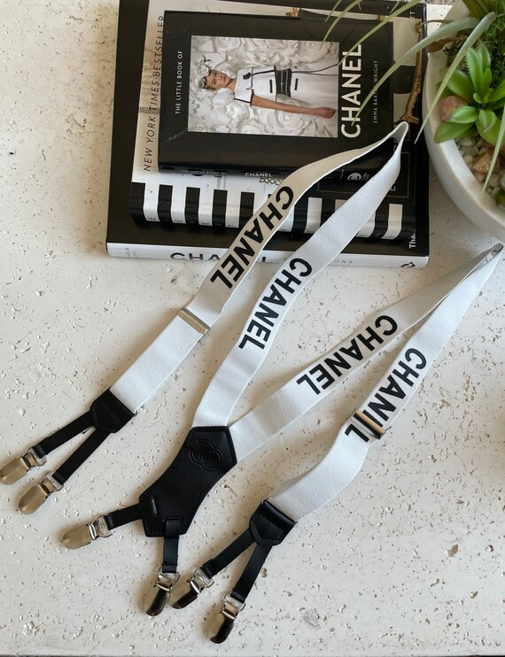 Chanel Logo Inspired Suspenders Black and White | Etsy | Etsy (US)
