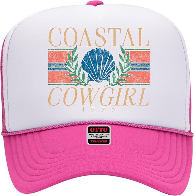 Coastal Cowgirl Trucker Hat - Premium Snapback for Men and Women - Beach Cowboy Cute Summer Weste... | Amazon (US)