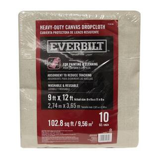 9 Ft x 12 Ft Heavy Duty Canvas Drop Cloth | The Home Depot