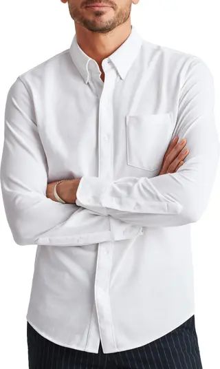 Slim Fit Oxford Cotton Piqué Button-Down Shirt | Nordstrom