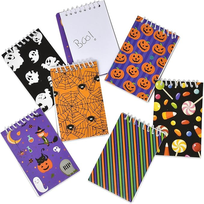 60 Mini Halloween Notepad for Kids Trick or Treat Party Favors 6 Designs Pumpkin Candy Corn Ghost... | Amazon (US)