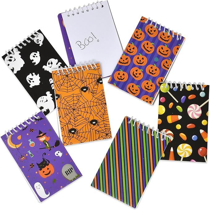 60 Mini Halloween Notepad for Kids Trick or Treat Party Favors 6 Designs Pumpkin Candy Corn Ghost... | Amazon (US)