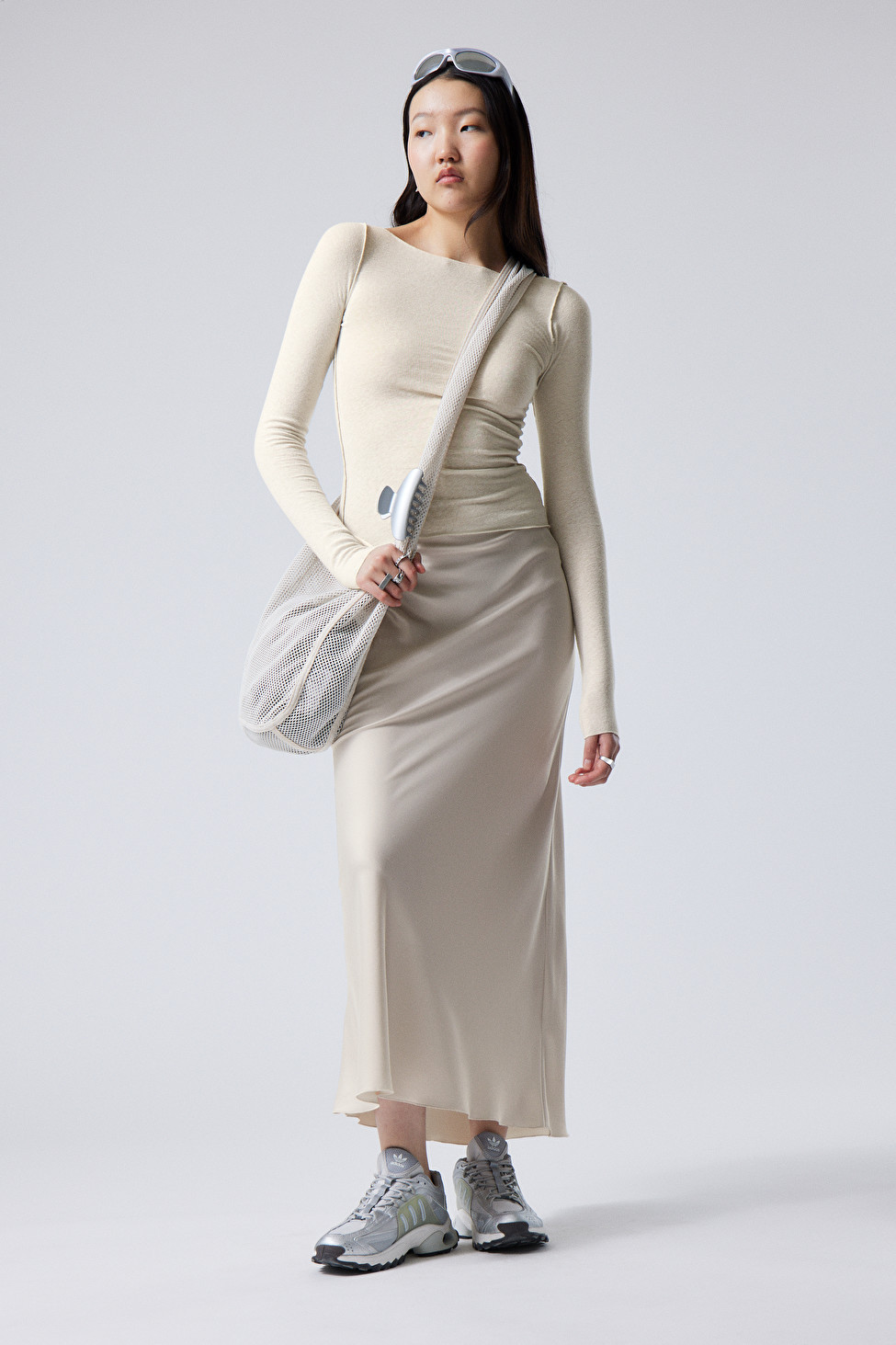 Trace Pull On Satin Skirt | Weekday