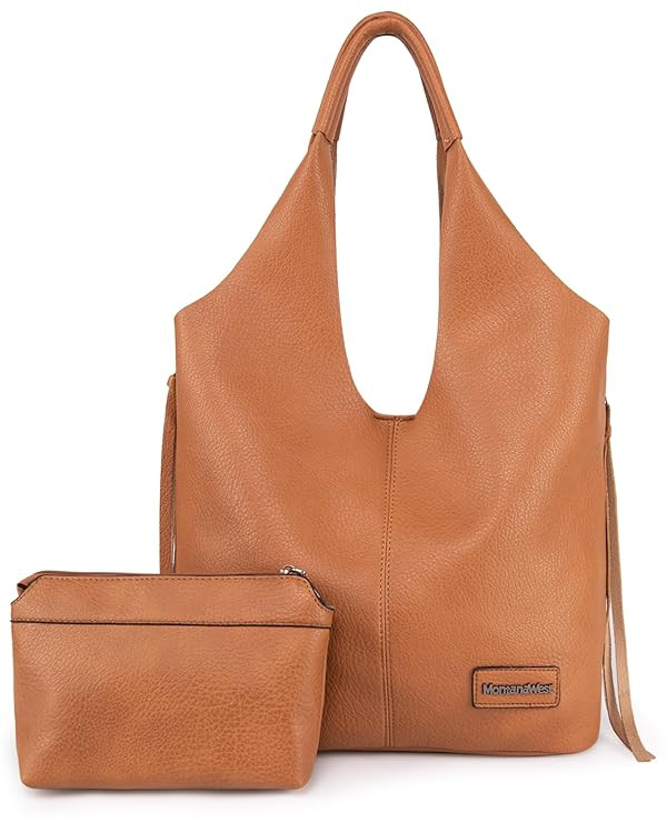 Montana West Slouchy Hobo Bags for Women Soft Designer Shoulder Purses Ladies Top Handle Handbag | Amazon (US)
