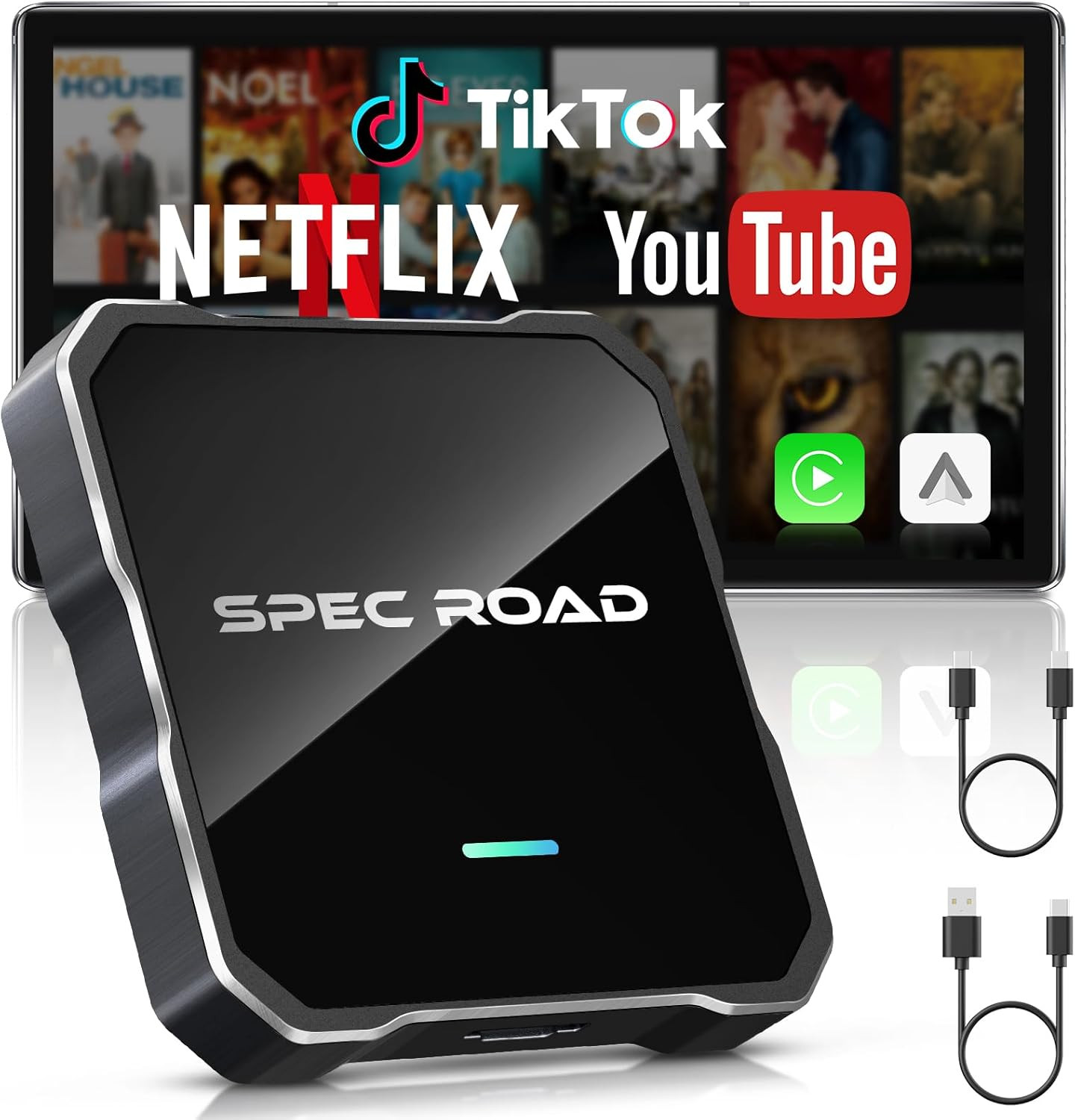 Wireless CarPlay Adapter for iPhone/Android Auto Wireless Adapter, Support Netflix/YouTube/TF Car... | Amazon (US)