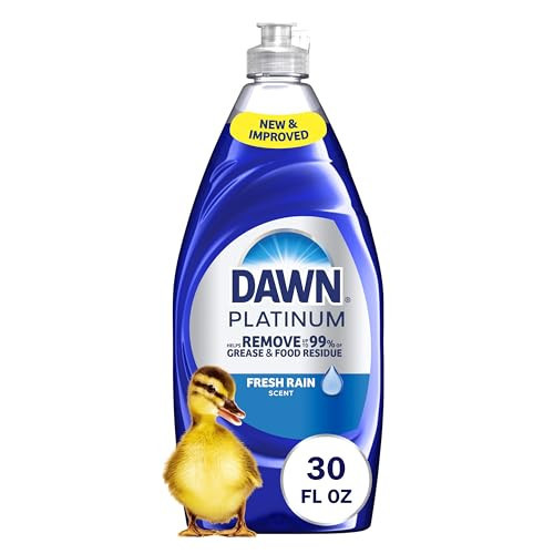 Dawn Platinum Dish Soap Fresh Rain Scent Liquid Dishwashing Detergent, Powerful Dawn Dish Soap for Tough Grease Removal, 30 oz | Amazon (US)