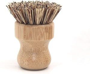 Natural Sisal Dish Washing Brush Bamboo Round Scrub Brush Pots Pans Vegetables Household Cleaning... | Amazon (US)