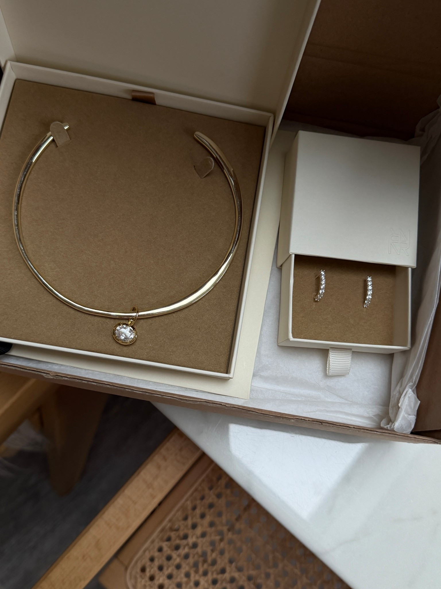 earring placements:
Cluster hoop 8mm x1 (cartilage piercing)
Celestial crystal hoop 8mm x 2 (third lobe piercing)
Crystal cluster huggies - sold as a pair (second lobe piercing) 
esme earrings (first lobe) 
