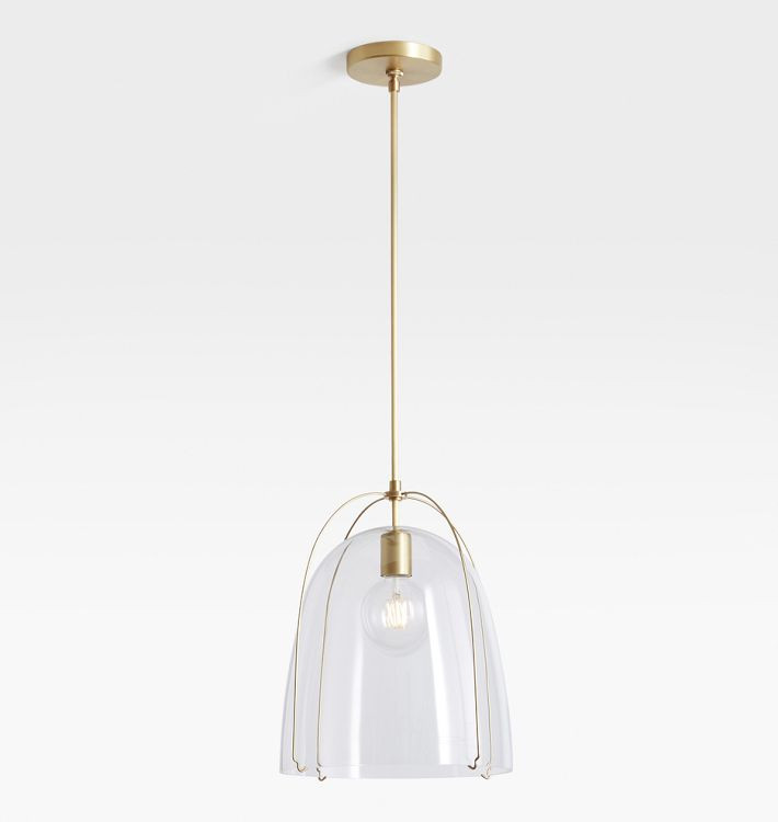 Haleigh 12" Pendant, Glass Shade | Rejuvenation