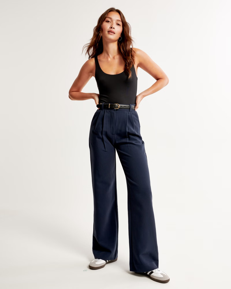 A&F Sloane Tailored Wide Leg Pant | Abercrombie & Fitch (US)