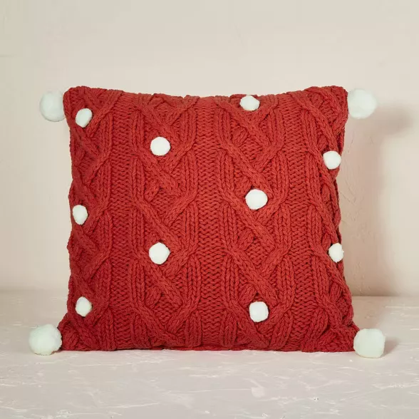 Cable Knit Square Throw Pillow curated on LTK