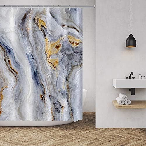 Marble Texture Shower Curtain Nature Stone Color Background Pattern Luxurious Graphic Print Polye... | Amazon (US)