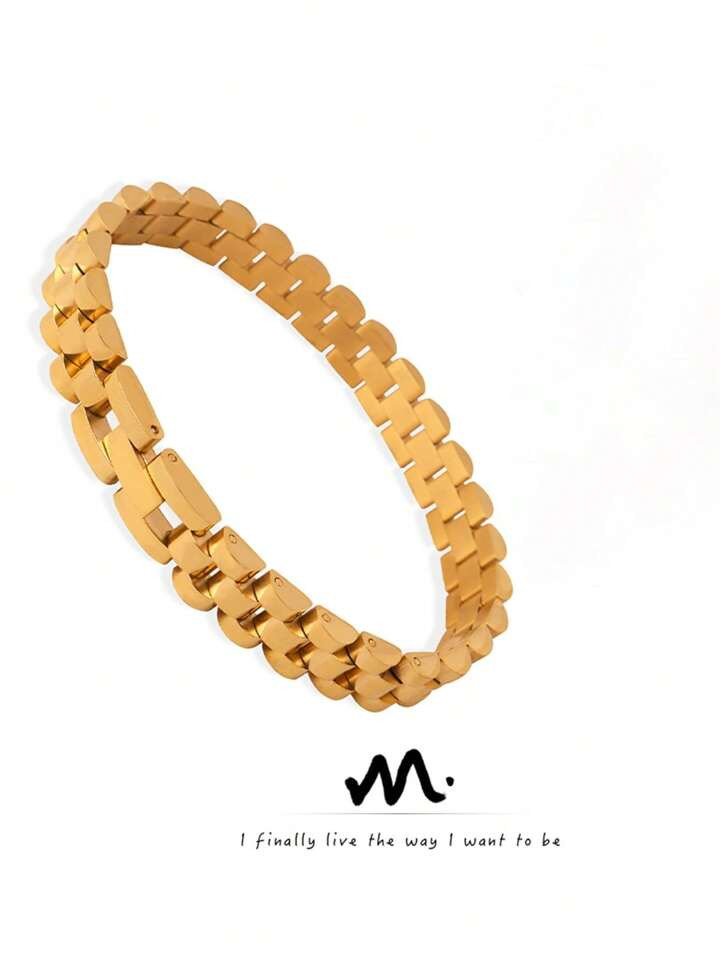 1pc Casual Stainless Steel Minimalist Chain Bracelet For Women For Party | SHEIN