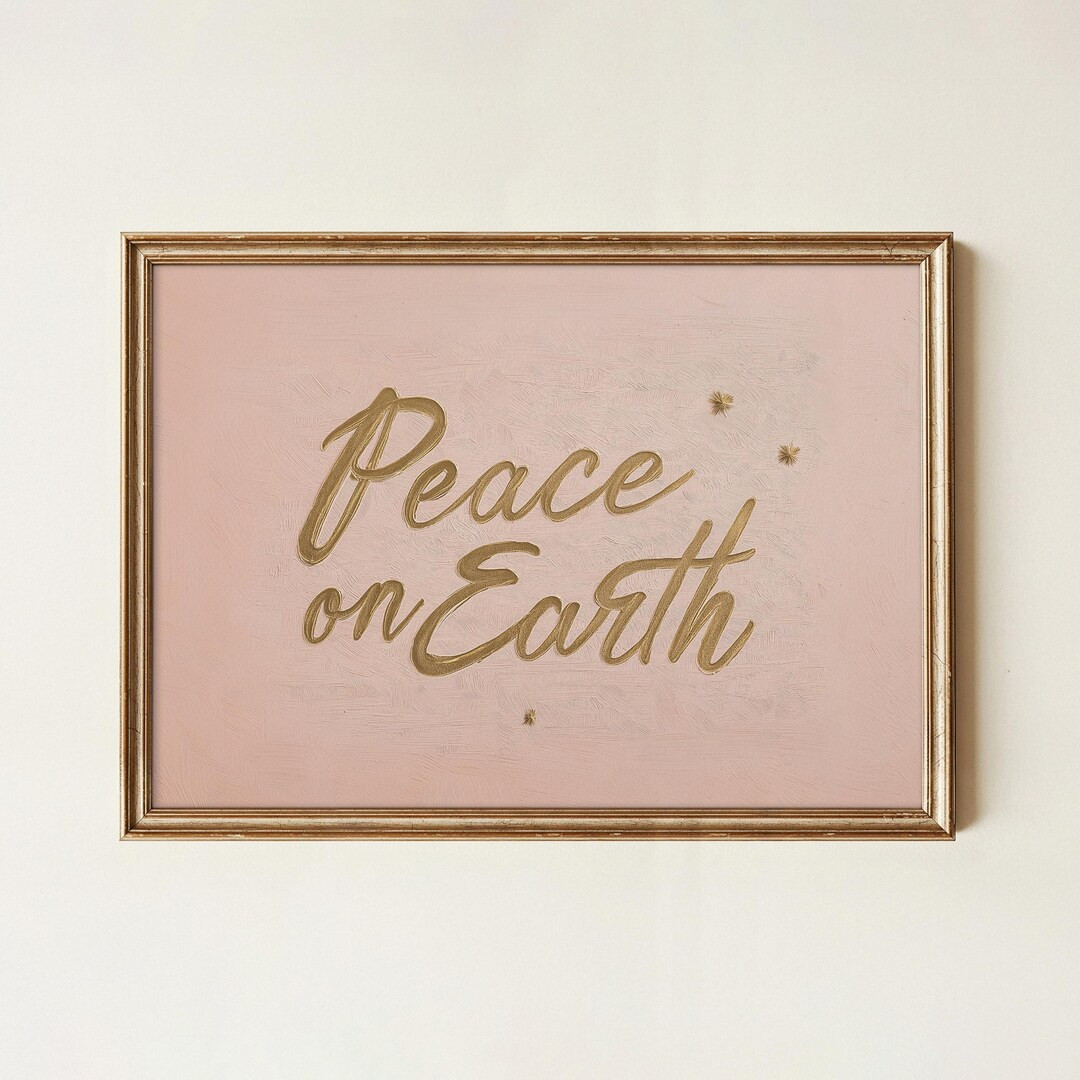 Peace on Earth Christmas Print: Festive Holiday Decor (digital Download) - Etsy | Etsy (US)