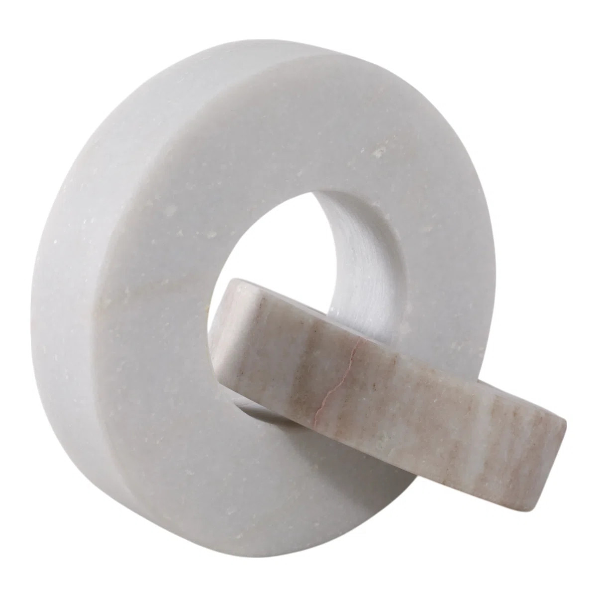 Usko Elegant Double Ring Marble Sculpture Statues For Home Decor - Decorations For Living Room St... | Wayfair North America