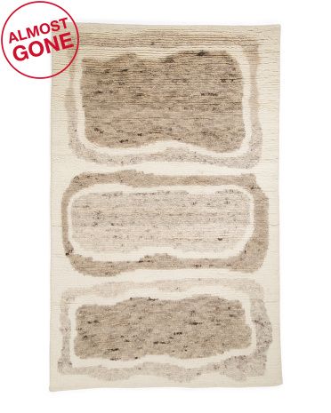 Wool Blend Contemporary Hand Knotted Area Rug | TJ Maxx