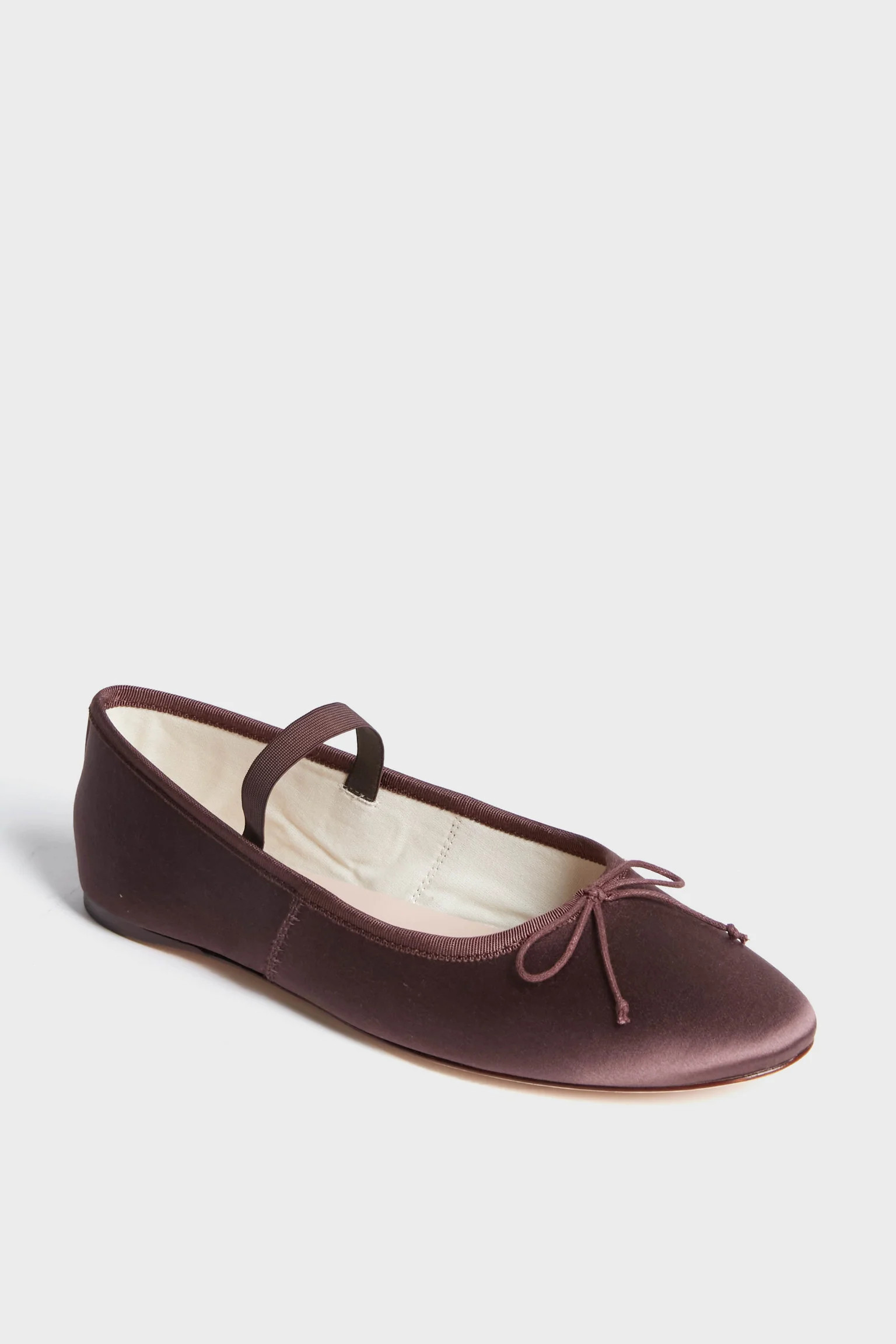 Chocolate Brown Satin Leonie Soft Ballet Flats | Tuckernuck (US)
