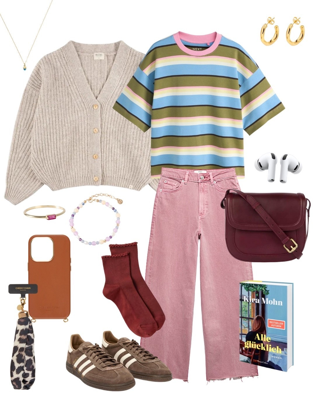 Spring vibes mit dem gestreiften Shirt und rosa Jeans - für die kalten Tage noch mit Strickjacke und Boots, bald hoffentlich mit Sneakern und Leichtigkeit. 

#LTKjeans #LTKdeutschland #LTKeurope