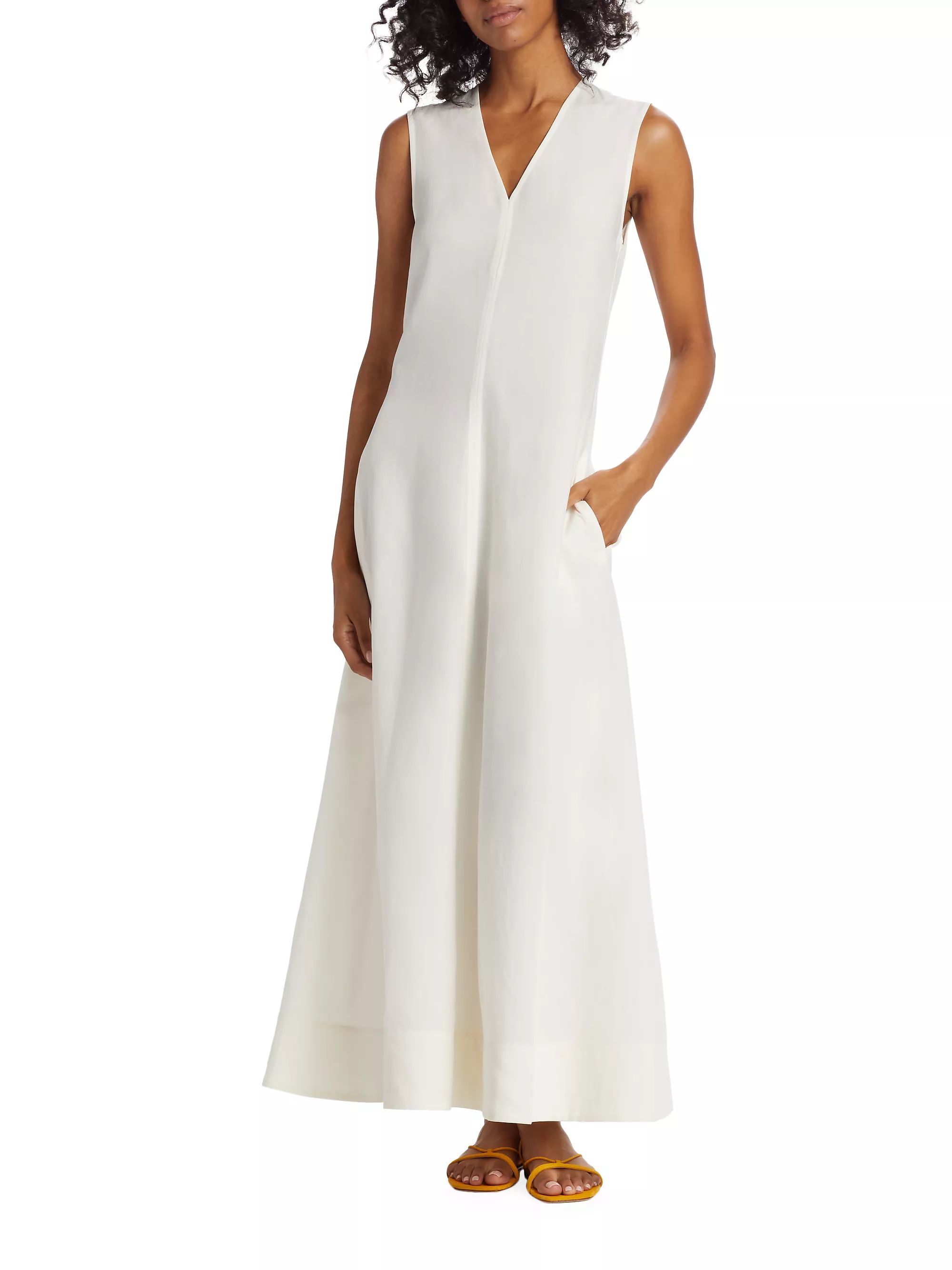 Sleeveless V-Neck Maxi Dress | Saks Fifth Avenue