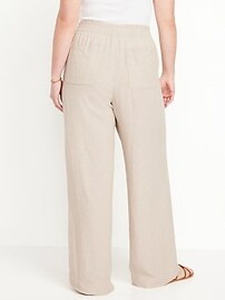 High-Waisted Linen-Blend Wide-Leg Pants | Old Navy (US)