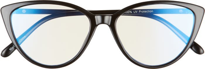 55mm Cat Eye Blue Light Blocking Glasses | Nordstrom