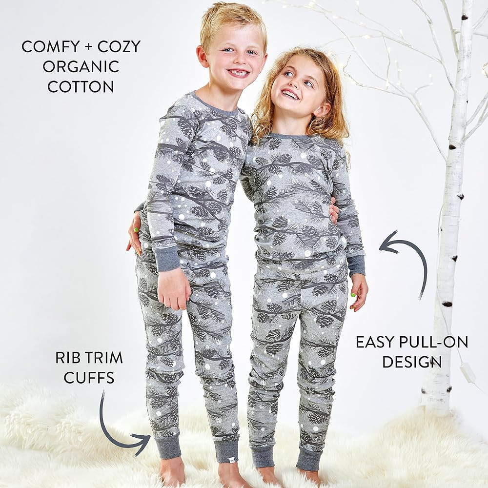 HonestBaby Family Matching Holiday Pajamas Organic Cotton for Men, Women, Kids, Toddlers, Baby Bo... | Amazon (US)