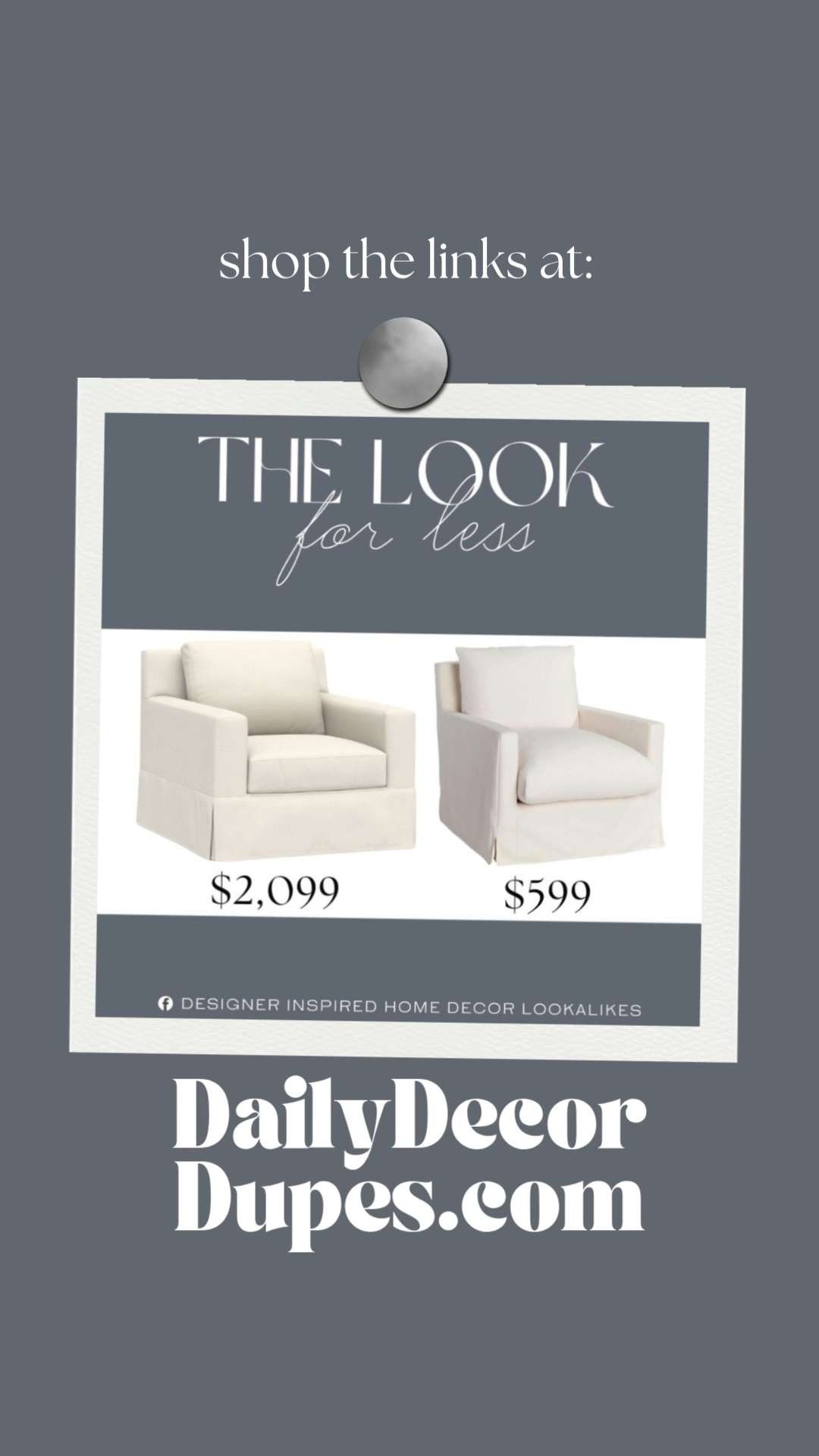 Inspired by Pottery Barn Swivel Chair. Contemporary Accent Chair. Slipcovered Lounge Chair. Upholstered Swivel Chair. Slipcover Armchair. Farmhouse Style Chair. Minimalist Lounge Chair. Elegant Slipcovered Chair. Cozy Reading Chair.     

Home more affordable option find copy cat similar look for less budget friendly affordable cheap cheaper beautiful pretty. Clearance sale coupon code discount code promo code luxury lookalike look a like Inspo inspiration inspired by idea ideas Love like these? I share multiple every day in my FB group.
#potterybarninspired #swivelchair #loungechair #armchair #livingroomchair #readingchair #accentchair #homedecor 

 #LTKHome