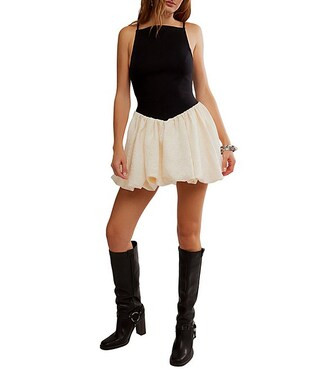 Tinsel Kiss Square Neck Sleeveless Bubble Hemline Mini Dress | Dillard's